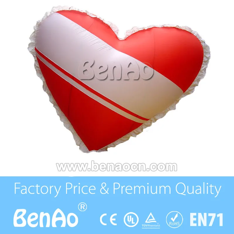 AO003 0 18mm pvc 2 5m Inflatable heart helium balloon with logo Inflatable shape helium balloon