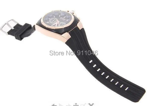 Vogue мужские спортивные часы V6 полосы часовые метки круглый циферблат Кварцевые часы Аналоговые Силиконовые Резиновые наручные часы