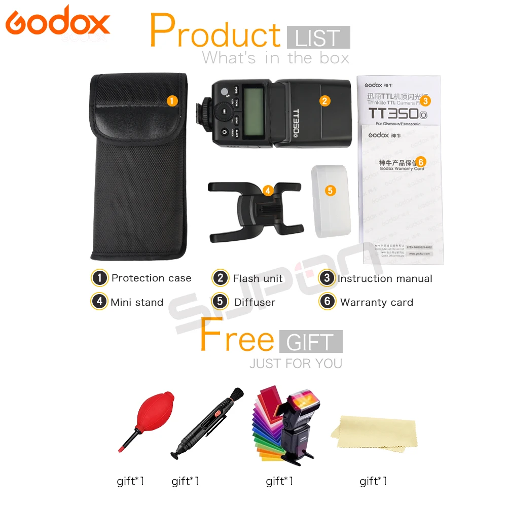  GODOX Flash TT350 Mini Flash Light 2.4G Wireless HSS TLL 1/8000s Master Speedlite Flash For Olympus