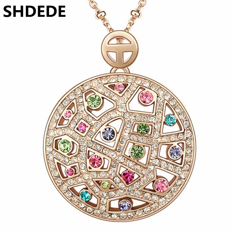 SHDEDE Высокое качество Кристалл от Swarovski винтажные Ожерелья Подвески большой