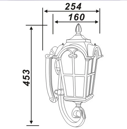 Европейский стиль высокая-конец вверх Водонепроницаемая настенная лампа наружная лампа садовые огни винтажная настенная лампа содержит светодиодный светильник