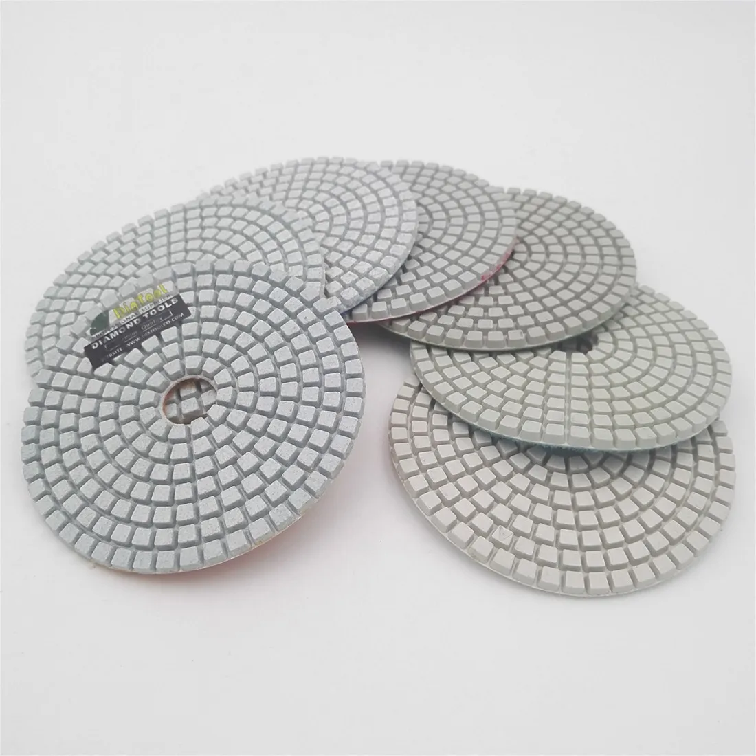 SHDIATOOL 7pcs/set 4/100mm Professional White Diamond Wet Polishing Pads Resin Bond Sanding Discs Stone Marble Polishing Disc