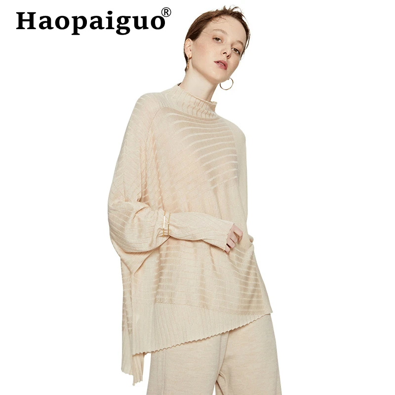 

2019 Autumn Winter Women Wool Knitted Turtleneck Black Sweater Casual Soft Warm Jumper Fashion Slim Femme Elasticity Pullovers