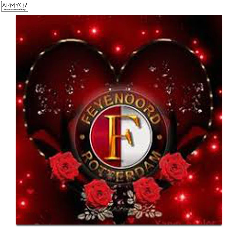 

5D diy diamond embroidery cross full square round drill 5D Football logo diamond painting Cross Stitch mosaic home decoration