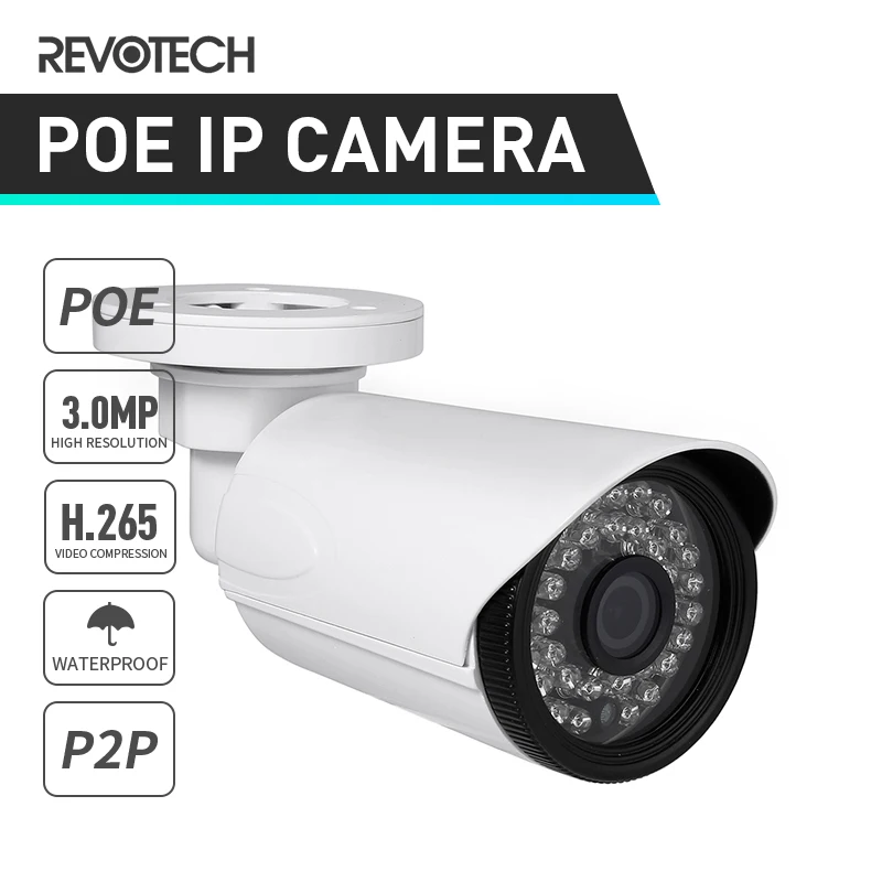 H.265 POE, водонепроницаемая, 3MP 1296 P/1080 P, уличная ip-камера, ИК-светодиодный, для безопасности, ночного видеонаблюдения, HD Cam система