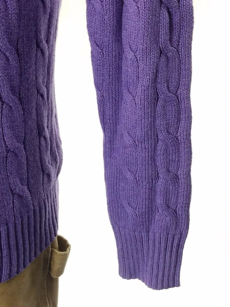 POLO RALPH LAUREN MEN'S SWEATER CABLE KNIT PURPLE COTTON SZ L NWT $99 (4)