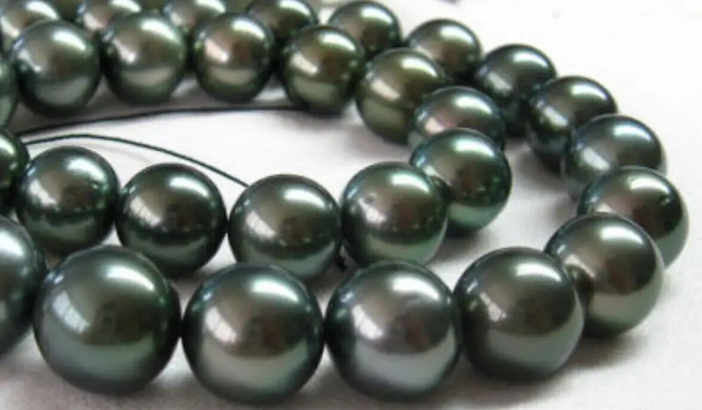 

Charming AAA 18"12-13mm genuine tahitian black pearl necklace