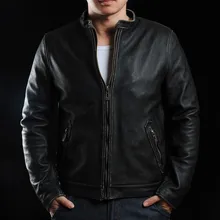 Качественная брендовая модная куртка из натуральной кожи. Классическая верхняя одежда, мужская куртка размера плюс воловья кожа. 6xl