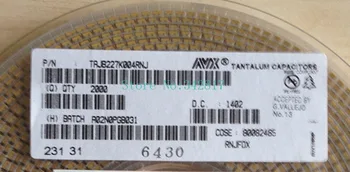 

TAJB227K004RNJ CAP TANT 22UF 4V 10% 1210 Tantalum Capacitors Size B 50pcs