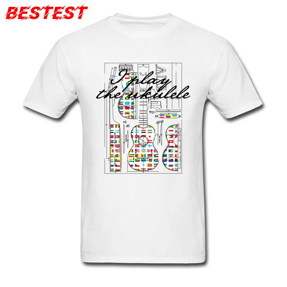 

I Play The Ukulele T-shirt Men White T Shirt Hip Hop Tshirt Country Music Lover Top Cotton Clothes World Ukulele Players Gifts