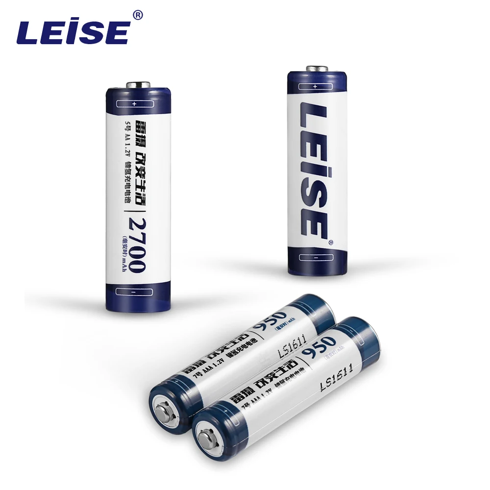 

Leise 4pcs/lot High Capacity Series Rechargeable Batteries Mixed Set 2pcs Size AA+2pcs Size AAA Ni MH Rechargeable Batteries
