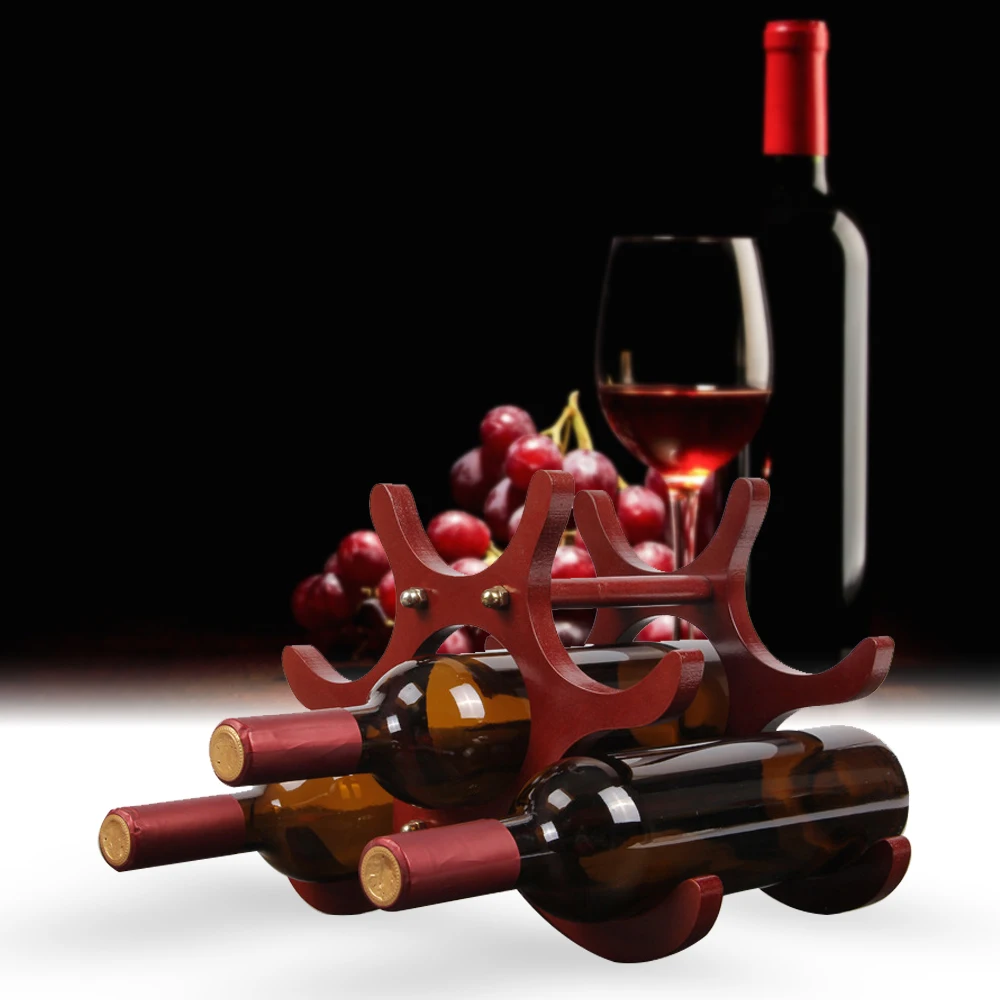 

Creative Wooden Style Wine Rack 8 Pcs Wine Holders Wine Bottle Display Stand Organizer Bar Storage Racks