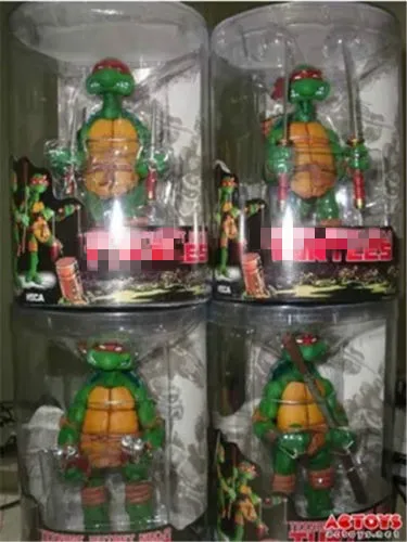 4 шт./компл. оригинальные NECA 5 &quotЧерепашки красные полосы разные ПВХ Фигурки