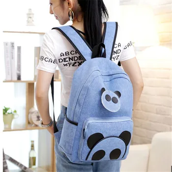 

New Brand Cute Panda Backpacks For Girls Fashion Panda Bags Preppy Style Bagkpacks 2016 Large Bags For Girls mochila feminina