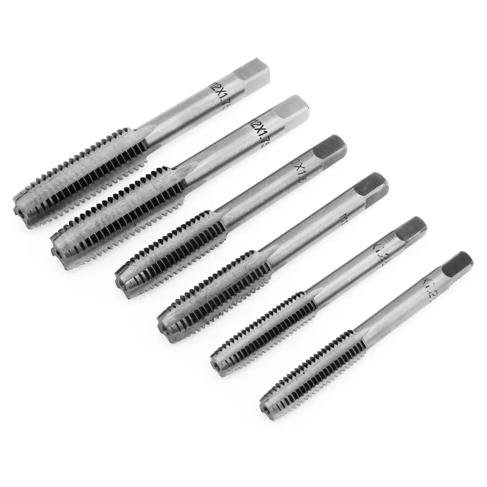 High Quality 12Pcs Hand Screw Tap Thread Metric Plugs Taps Set Thread