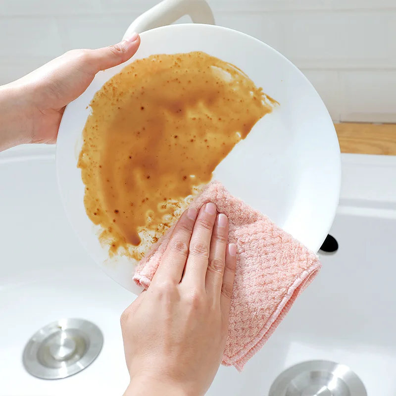 Новые супер полотенца для посуды из микрофибры уплотненная ткань антипригарное