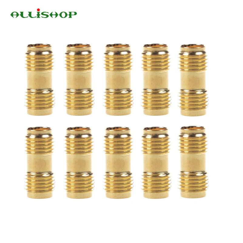 

ALLiSHOP 10pcs Adapter SMA Female To SMA Female Jack RF Connector Straight F/F 50 ohms RF Coaxial Adapter Connectors
