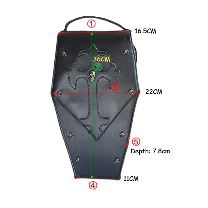 Стимпанк сумки на плечо Череп женские сумки Готическая сумка через плечо женская заклепка-ручка сумки панк Рок задняя упаковка