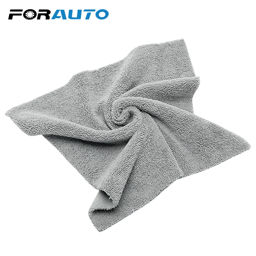 

FORAUTO Car Wash Microfiber Towel Detailing Towel Auto Care Tools Car Washing Cleaning Drying Cloth Wax Polishing 40*40cm Gray