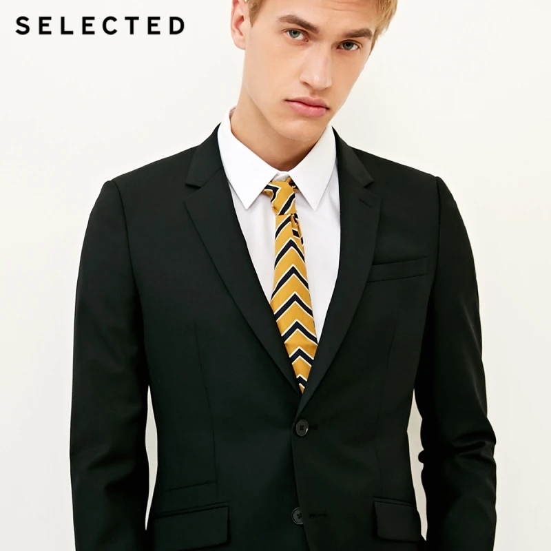 SELECTED Men's Wool-blend Slim Fit Business Blazer T|41815Y503