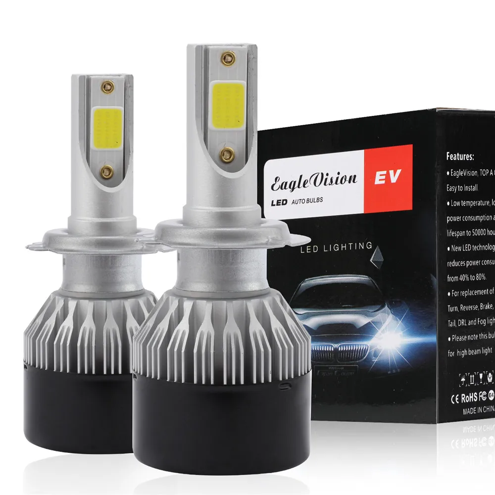 

2pcs H7 110W LED Headlight Kit 26000LM Car Lamp Bulb Super Bright white 6000K automatic lighting H7 car Headlight Car LED Bulb