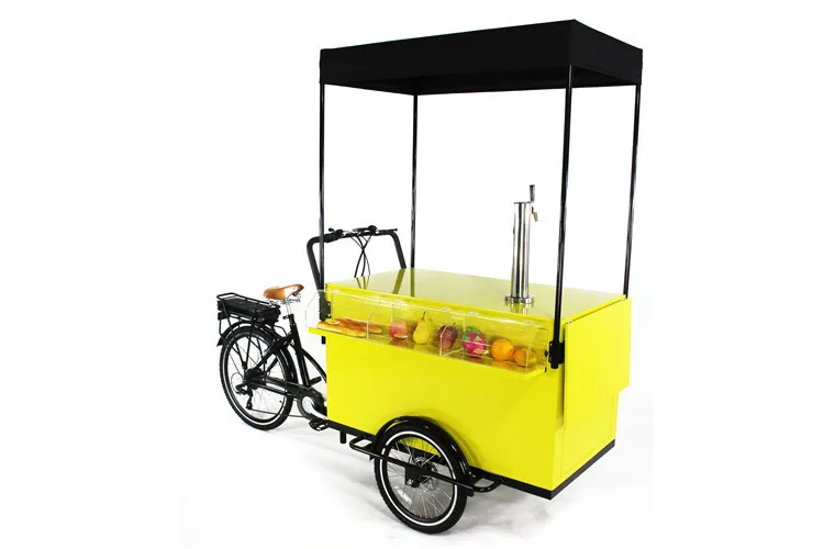 mobile pedal coffee bear sale bike electric outdoor fast food bicycle vending cart