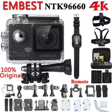 Оригинальная экшн-камера EMBEST em61R / em61 с дистанционным управлением, Ultra 4K, WiFi, двойной экран, видеокамера, объектив 170 градусов, go профессиональная водонепроницаемая pro камера