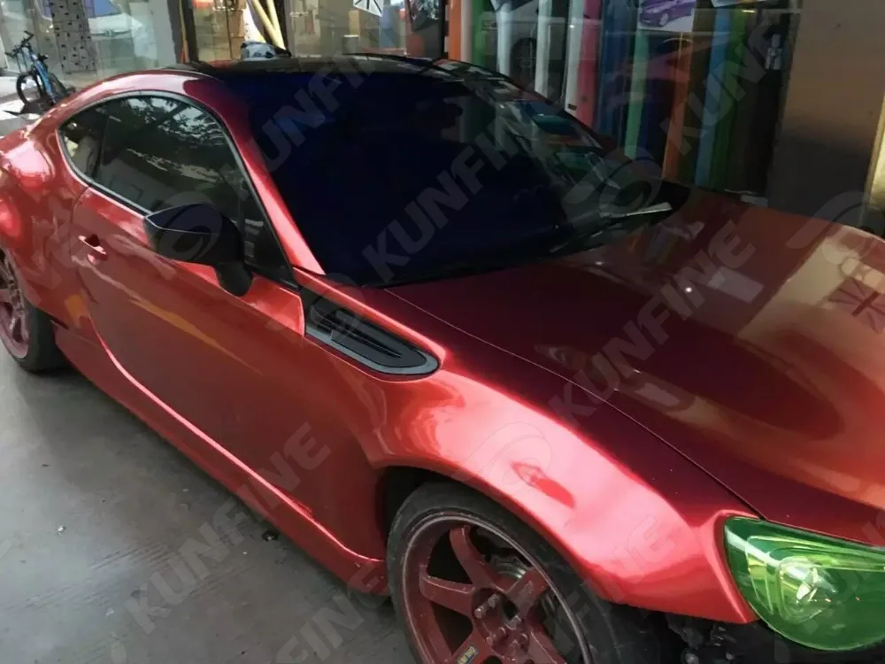 Aurora Red Car Vinyl film 1