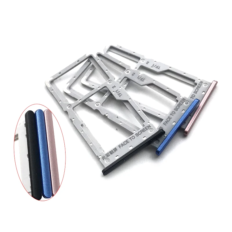 Phone Sim Tray Holder New SIM Card Tray Slot Holder For Xiaomi Redmi Note 6 Pro Replacement Parts With Pin