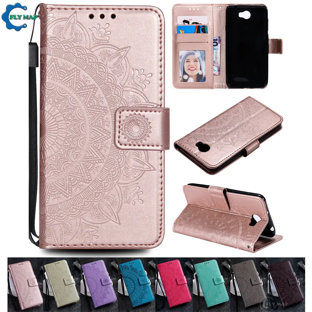 Kan worden genegeerd eenheid vallei Flip Wallet Case for Huawei Y6 II Compact Floral Leather Phone Cover Coque  Capa for Y6ii LYO-L21 LYO-L01 LYO L21 L01 2 ii Elite