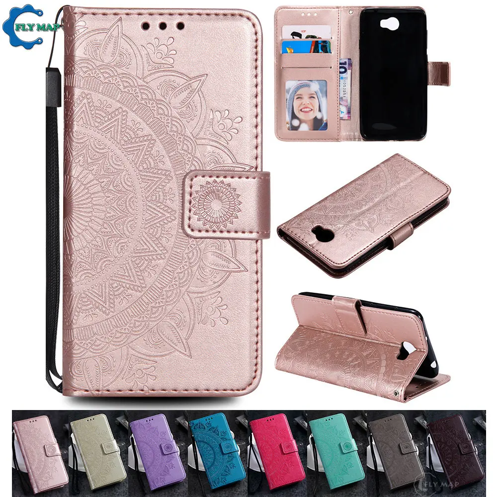 

Flip Wallet Case for Huawei Y6 II Compact Floral Leather Phone Cover Coque Capa for Y6ii LYO-L21 LYO-L01 LYO L21 L01 2 ii Elite