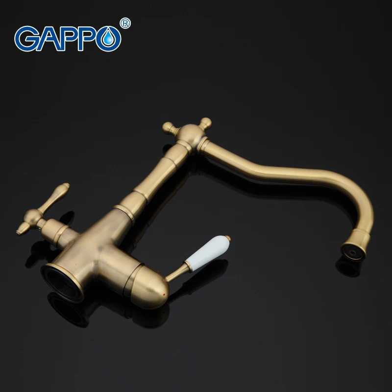 GAPPO Mysterious Style Kitchen Faucet Rotary Switch Water Purification Function Cold and Hot Water Mixer Black Crane G4391-4 GAPPO Mysterious Style Kitchen Faucet Rotary Switch Water Purification Function Cold and Hot Water Mixer Black Crane G4391-4
