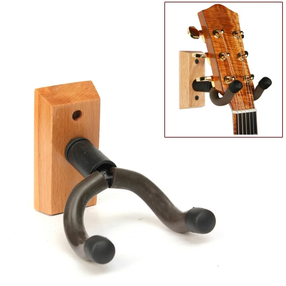 Wooden Base Guitar Hangers Wall Mount Hooks Stand Holderin Guitar