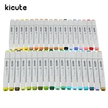 Kicute 72 шт. Цвета Книги по искусству ist Copic эскиз маркеры комплект тонкой перья twin tip доска пера Дизайн маркер для Рисунок Книги по искусству комплект поставки