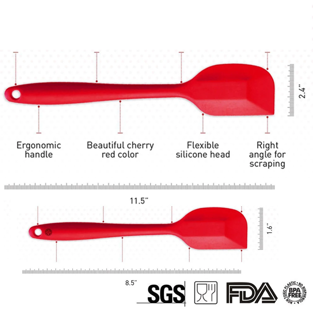 5 шт. Кухня инструмент Еда Класс силиконовый скребок Еда лопатой коррозии высокая Температура Кухня инструменты