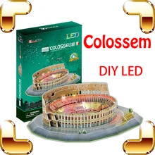 Новогодний подарок колизем 3D головоломка модель Строительство DIY игрушки светодиодный Декор специальное образование обучающий подарок друг