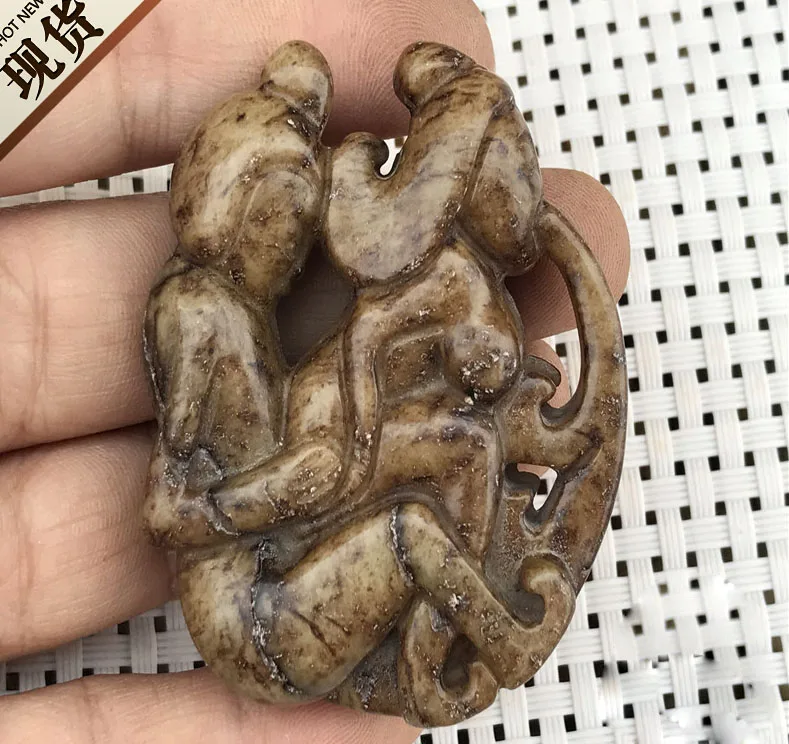Подвеска Do the old antique jade подвеска с изображением китайских династий Хань Мин и Цин