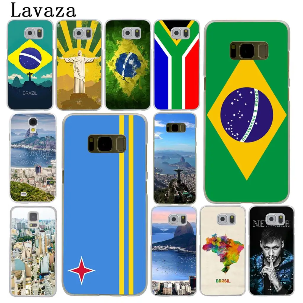 

Lavaza South Africa Aruba Brasil flag Hard Phone Case for Samsung Galaxy S6 S7 Edge S8 S9 S10 Plus S10e Cover