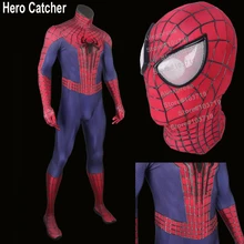 Герой Catcher костюм Человека-паука для взрослого 3D паутины тисненый Паук Удивительный Человек-паук 2 Косплей Костюм тисненый костюм Человека-паука