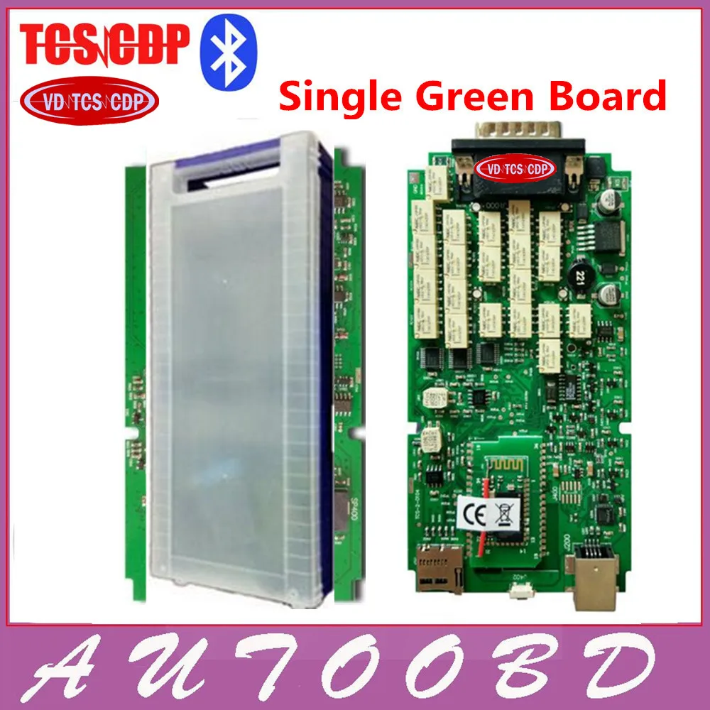 

DHL Freeshipping One Single Green Board VD TCS CDP Pro with bluetooth SN.100251 for automotive cars trucks OBD2 Diagnostic Tool