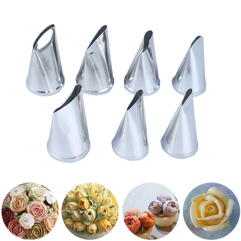 

7pcs/set Cake Decorating Tips Set Cream Icing Piping Sugarcraft Rose Nozzle Pastry Tools Fondant Decorating Tools