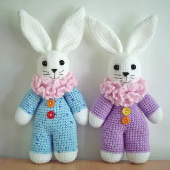 

crochet toys amigurumi handmade rattle doll bunny model number YJS006