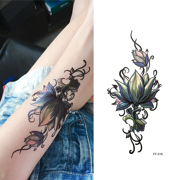 

Sexy feather black letter temporary tattoo classic black tattoo waterproof fake temporary tattoo sticker art tattoo