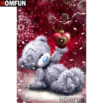 

HOMFUN Full Square/Round Drill 5D DIY Diamond Painting "Cartoon bear" Embroidery Cross Stitch 5D Home Decor Gift A14303