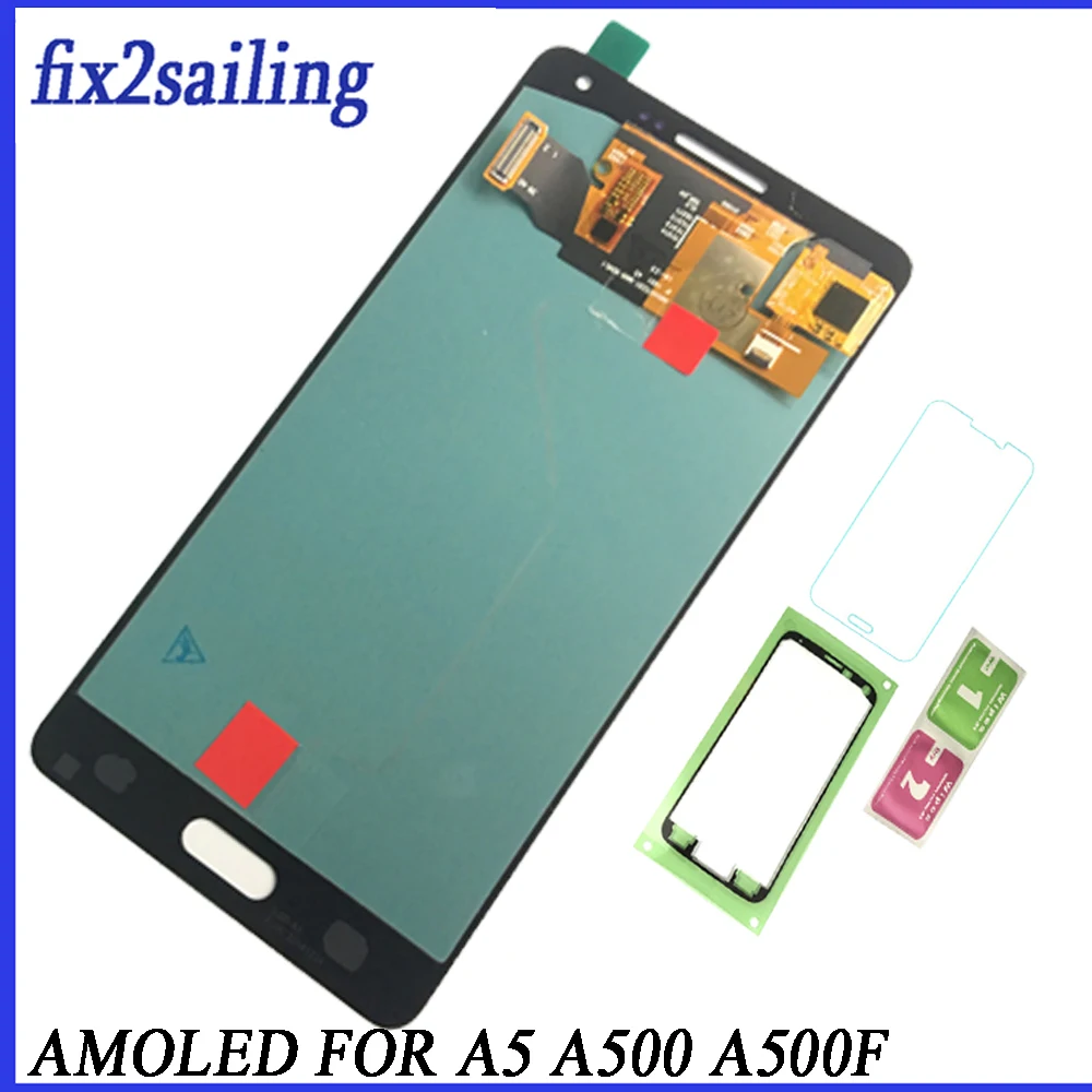 

Super AMOLED For Samsung Galaxy A5 2015 A500 A500F A500FU A500H LCD Display Touch Screen Digitizer Assembly Replacement gift