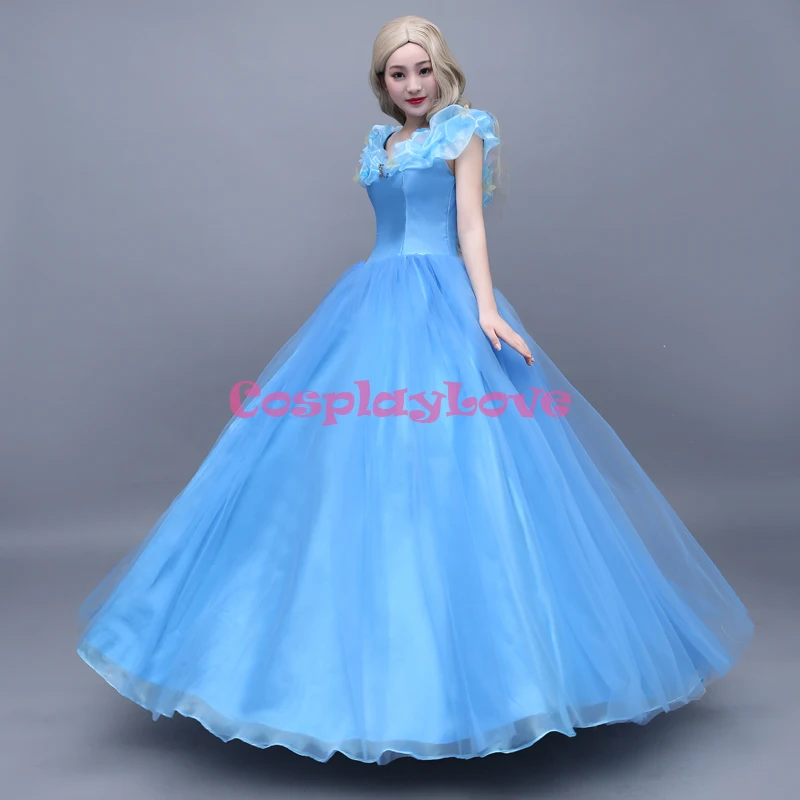 Cosplaylove Cinderella Cosplay Sky Blue The Princess Cinderella Dress Cosplay Costume Adult Kid Costumes Custom Made (9)