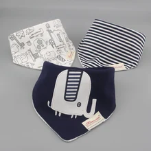 Детские нагрудники для ребенка шарф еды воротник отрывистый полотенце 3 шт./лот мальчик бандана для девушки нагрудник отрывистый ткань животные Треугольник Детские аксессуары