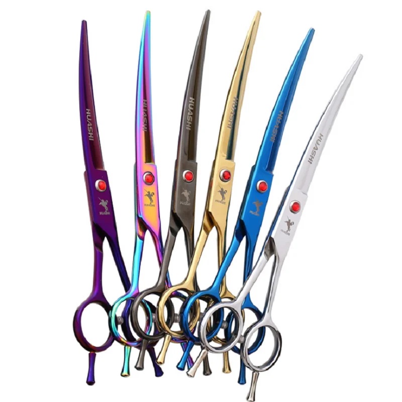 

7.0 inch Professional pet scissors for dog grooming High Quality Thinning & Curved Scissors