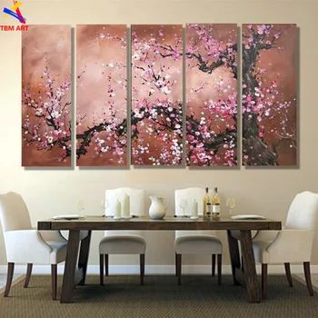 

The Plum Blossom Canvas Painting, Handmade Modern Abstract Oil Painting on Canvas ,Chinese Flower Oil Painting No Frame JYJLV201