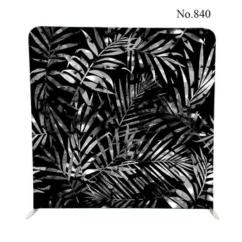 

No.840 and No.600 Leaves of Tropical Rainforest double sided print pillowcase backdrop with frame